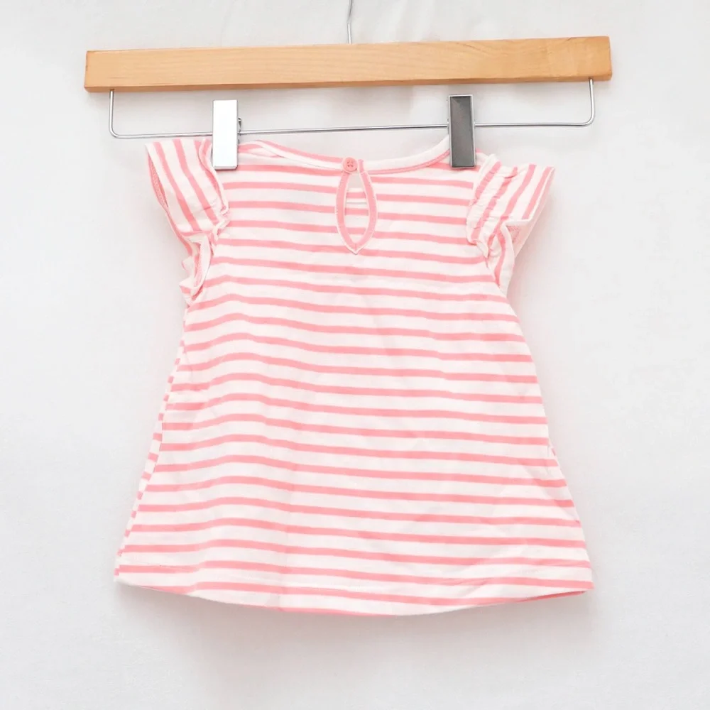 Set of 4 baby girl clothes 12m infant Carter's shorts bodysuits top new NWOT